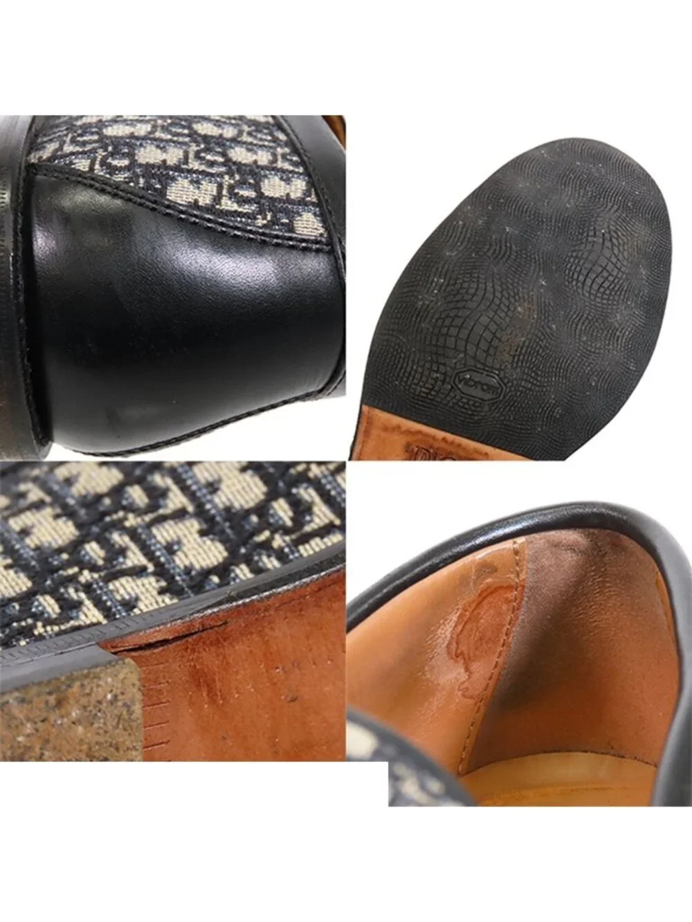 Dior Loafers Navy Fabric Leather Explorer Oblique Jacquard Shoes